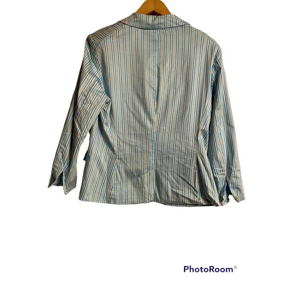 Covington Stripe Jacket Summer Colors L (14-16)  Fresh~Summer~Cool~Lined - Picture 2 of 6